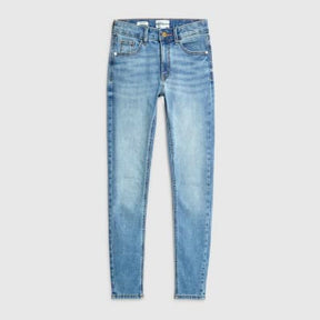 Blue Mid Rise Skinny Jeans