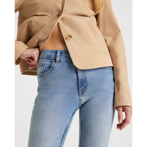 Blue Mid Rise Skinny Jeans