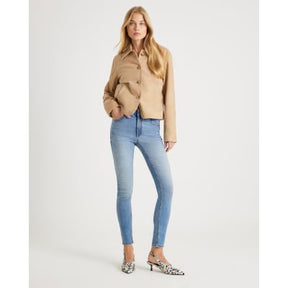 Blue Mid Rise Skinny Jeans