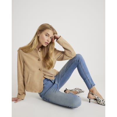 Blue Mid Rise Skinny Jeans