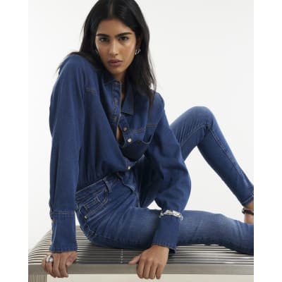 Blue Molly Sculpt Skinny Jeans