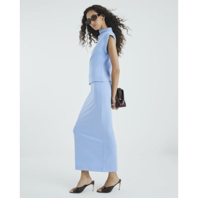 Blue Premium Maxi Skirt