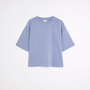 Blue Premium Short Sleeve Boxy T-shirt