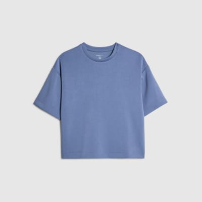 Blue Premium Short Sleeve Boxy T-shirt