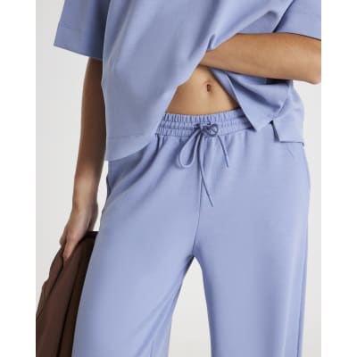 Blue Premium Wide Leg Joggers