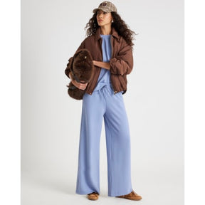 Blue Premium Wide Leg Joggers