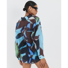 Blue Printed Shirt