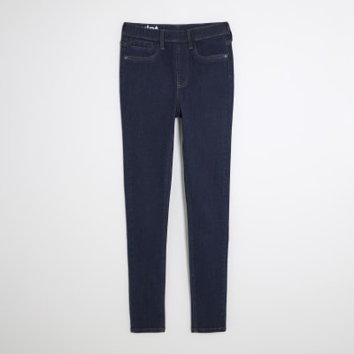 Blue Pull On Skinny Sculpt Jeans