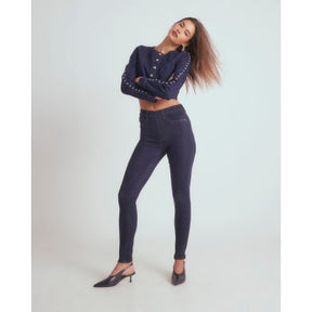 Blue Pull On Skinny Sculpt Jeans