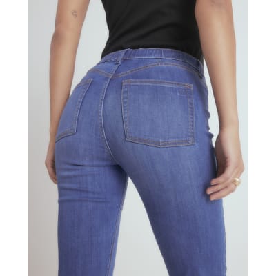Blue Pull On Skinny Sculpt Jeans