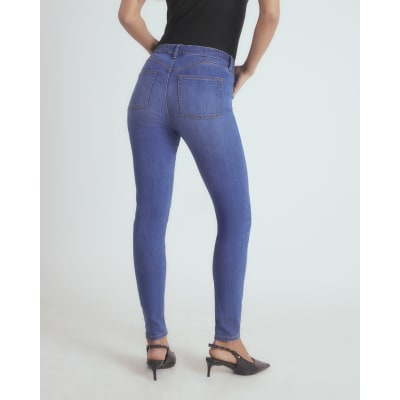 Blue Pull On Skinny Sculpt Jeans