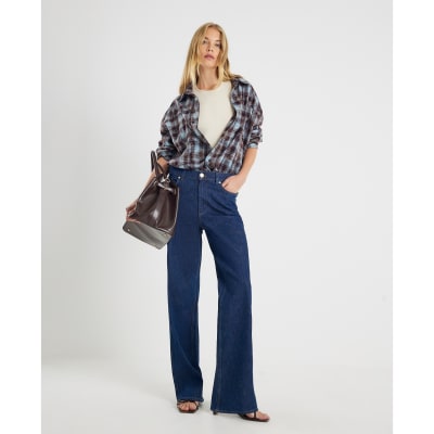 Blue Regular Fit Saint Palais Check Shirt