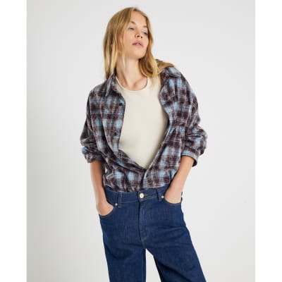 Blue Regular Fit Saint Palais Check Shirt