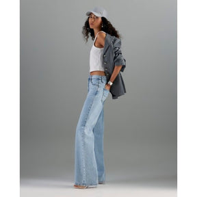 Blue Relaxed Straight Leg Jeans