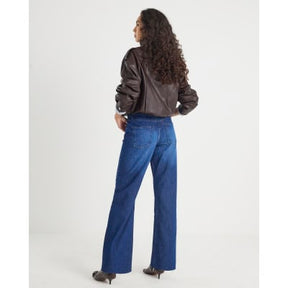 Blue Relaxed Straight Leg Jeans