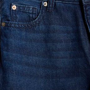 Blue Relaxed Straight Leg Jeans