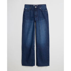 Blue Relaxed Straight Leg Jeans