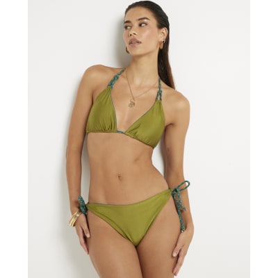 Blue Reversible Bikini Bottoms