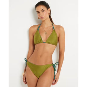 Blue Reversible Plaited Bikini Top