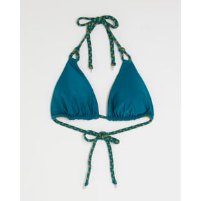 Blue Reversible Plaited Bikini Top