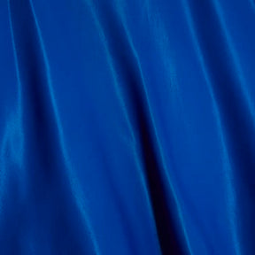 Blue Satin Long Batwing Sleeve Top