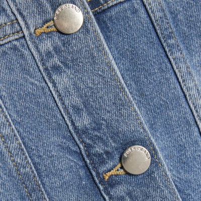 Blue Seamed Denim Jacket
