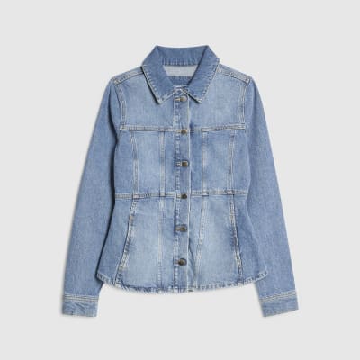 Blue Seamed Denim Jacket