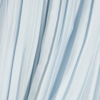 Blue Short Sleeve Pleated Hybrid T-shirt