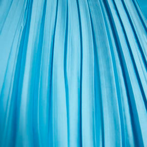 Blue Short Sleeve Pleated Hybrid T-shirt