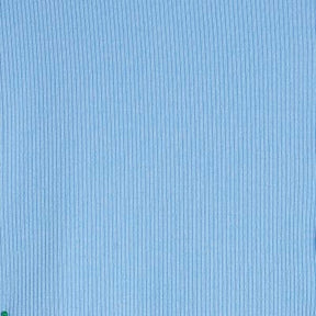 Blue Short Sleeve Ribbed Button Through Top