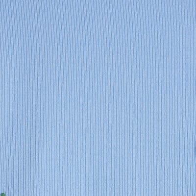 Blue Short Sleeve Ribbed Button Through Top