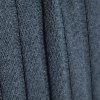 Blue Short Sleeve Wide Rib T-shirt