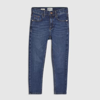 Blue Skinny Fit Capri Jeans
