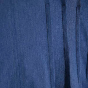 Blue Sleeveless Pintuck Stretch Denim Top