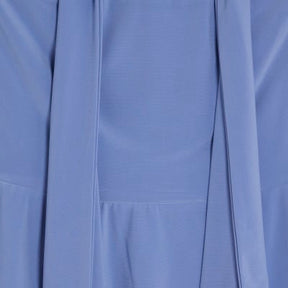 Blue Sleeveless Scarf Neck Bandeau Top