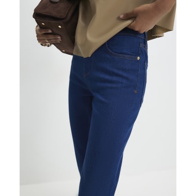 Blue Stretch Straight Leg Jeans