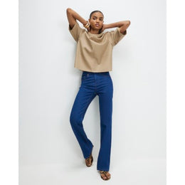 Blue Stretch Straight Leg Jeans