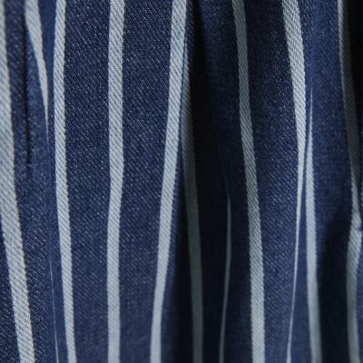 Blue Stripe Wide Leg Pyjama Jeans