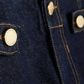 Blue Tailored Wide Leg Tab Jeans