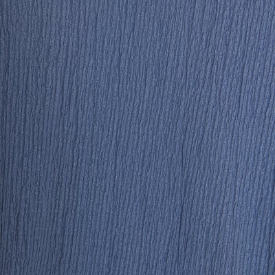 Blue Textured Drape Midi Dress