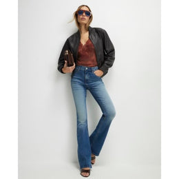 Blue Washed Sculpt Flare Jeans