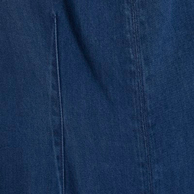 Blue Wide Leg Denim Jumpsuit