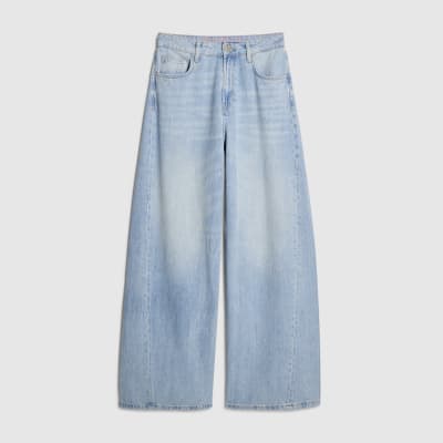 Blue Wide Leg Jeans