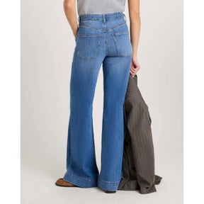 Blue Wide Leg Pocket Front Jeans