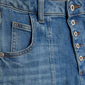 Blue Wide Leg Pocket Front Jeans