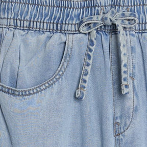 Blue Wide Leg Pyjama Style Jeans