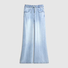Blue Wide Leg Pyjama Style Jeans