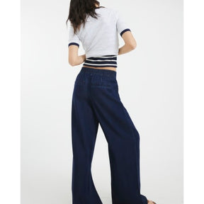 Blue Wide Leg Pyjama Style Jeans