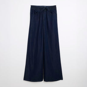 Blue Wide Leg Pyjama Style Jeans