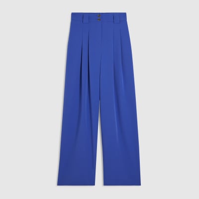 Blue Wide Leg Trousers